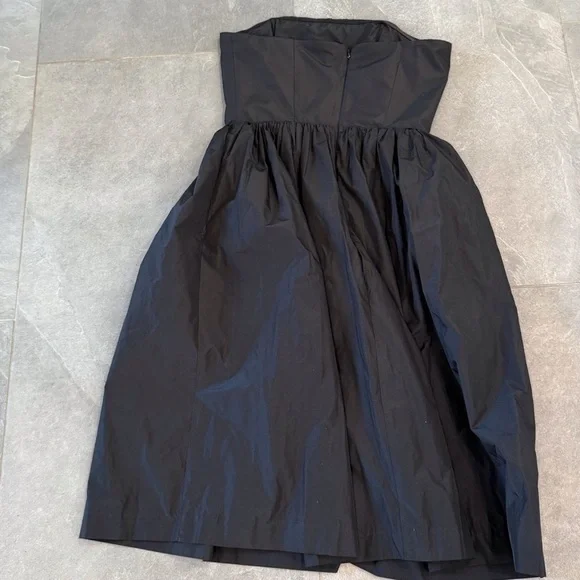 Lavender Brown NEW Madelyn Black Strapless Midi Dress size small - Picture 4 of 9